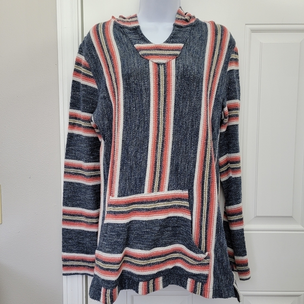 Faherty Biarritz Baja Beach Hoodie Kangaroo Pocket Unisex Surfer Made In USA XS
